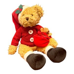 Russ Harvest Moon Christmas Bear Stuffed Animal Plush 9"